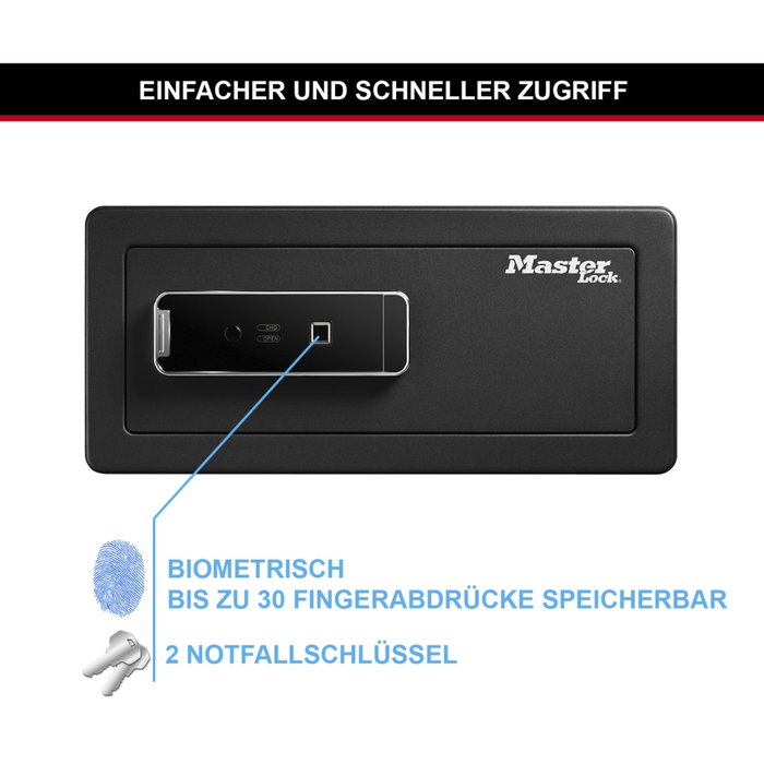 Master Lock Caja Fuerte Biométrica LX110BEURHRO Negra Master Lock Caja Fuerte Biométrica LX110BEURHRO Negra