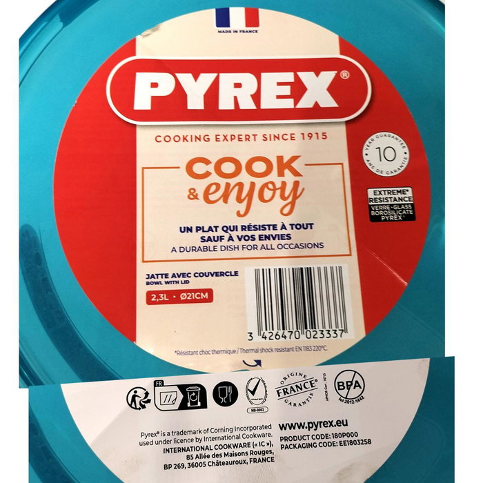 Pyrex® Bol de mezclas Cook&Enjoy con tapa de 2,0L