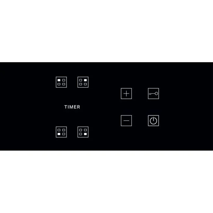 Whirlpool AKT8090NE Placa Vitrocerámica - 4 Zonas - 6200W - 60cm Ancho - Revestimiento Vidrio - Negro