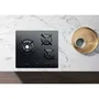 Whirlpool AKT404NB Cocina de Gas con 3 Quemadores y 6350W de Potencia, Revestimiento de Vidrio Templado Negro