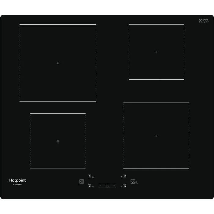 Hotpoint HQ5660SNE Placa de Inducción 4 fuegos 7200W L60 cm Vidrio Negro Hotpoint HQ5660SNE Placa de Inducción 4 fuegos 7200W L60 cm Vidrio Negro