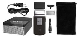 Wahl 03615-1016 Travel Shaver, máquina de afeitar masculina, inalámbrica, 45 min, color negro