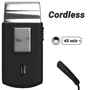Wahl 03615-1016 Afeitadora Recortadora de Láminas Portátil, Negro/Plata, 45min Autonomía, Incluye Bolsa de Viaje y Accesorios