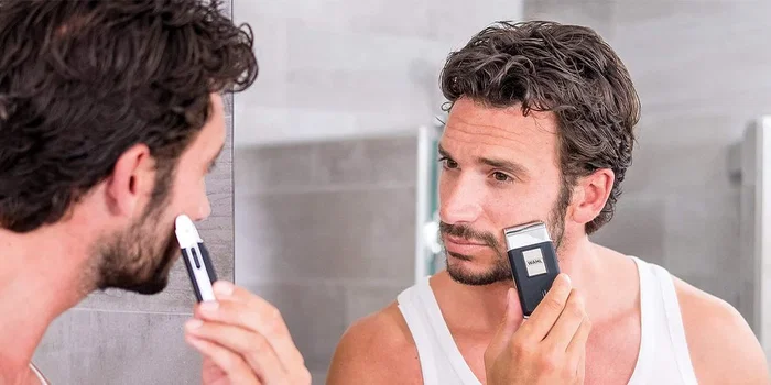 Wahl 03615-1016 Afeitadora Recortadora de Láminas Portátil, Negro/Plata, 45min Autonomía, Incluye Bolsa de Viaje y Accesorios