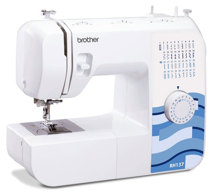 Brother RH137 Máquina de coser automática Blanco, Azul