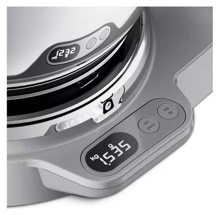 Kenwood KVC85.124SI Chef Baker - Robot pastelero multifunción - Plata - 2 cuencos (5L y 3.5L) - 1200W - Báscula 6kg de capacidad integrada