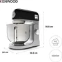 Kenwood KMX750BK Robot de Repostería - 1000 W, 5 L, Acero Inoxidable, Negro