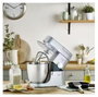 Kenwood KVL4170S Chef XL Robot de cocina con cuenco de 6.7L, kit de pastelería, licuadora y picadora de metal plateado