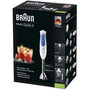 Braun Batidora de mano MQ3045WH con 2 picadores, tecnología PowerBell Plus y Splash Control - Blanco y azul
