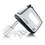 Severin HM 3830 Batidora de Mano, 400 W, 5 Velocidades, Función Turbo, Color Blanco, con Varillas y Ganchos para Amasar