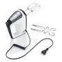 Severin HM 3830 Batidora de mano con 5 velocidades y función turbo, acero inoxidable, blanco y negro