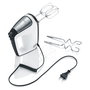 Severin HM 3830 Batidora de Mano, 400 W, 5 Velocidades, Función Turbo, Color Blanco, con Varillas y Ganchos para Amasar