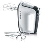 Severin HM 3830 Batidora de mano con 5 velocidades y función turbo, acero inoxidable, blanco y negro