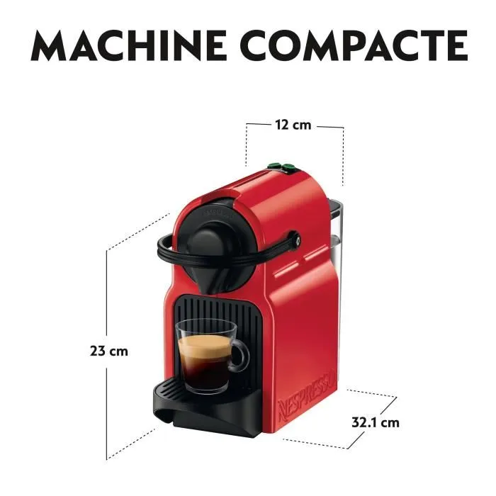 NESPRESSO KRUPS INISSIA YY1531FD Cápsula Espresso Machine - Ruby Red