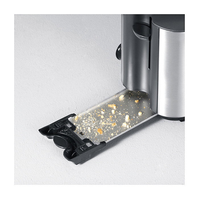 Severin AT 2509 Tostador de 4 Rebanadas, Ranura Larga, Función Descongelar y Recalentar, Control Electrónico, Acero Inoxidable, 1400 W