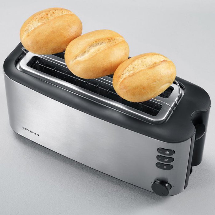 Severin AT 2509 Toaster de 4 rebanadas de acero inoxidable (AT2509)