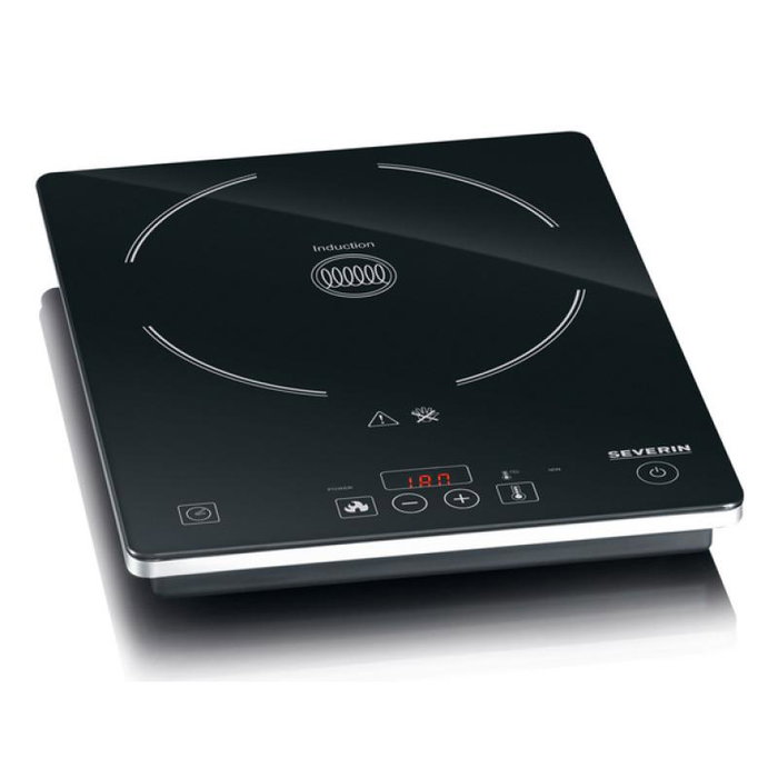 Severin KP 1071 Placa de Cocina Individual Single Hotplate, Color Negro Schwarz