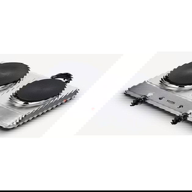 Severin DK 1014 Encimera Eléctrica de 2 Zonas (45.5 cm), Acero Inoxidable, Zonas de 18 cm (1500W) y 15 cm (1000W), Control Giratorio Severin DK 1014 Encimera Eléctrica de 2 Zonas (45.5 cm), Acero Inoxidable, Zonas de 18 cm (1500W) y 15 cm (1000W), Control Giratorio