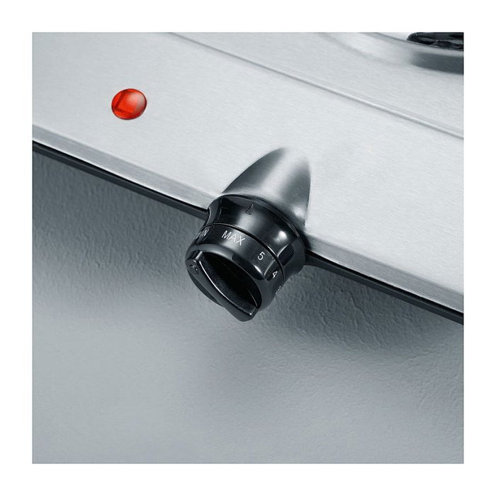 Severin DK 1014 Encimera Eléctrica de 2 Zonas (45.5 cm), Acero Inoxidable, Zonas de 18 cm (1500W) y 15 cm (1000W), Control Giratorio Severin DK 1014 Encimera Eléctrica de 2 Zonas (45.5 cm), Acero Inoxidable, Zonas de 18 cm (1500W) y 15 cm (1000W), Control Giratorio