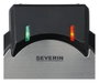 Severin WA 2103 Gofrera con forma de corazón, acero inoxidable y negro