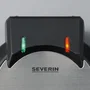 Severin WA2103 Plancha para Gofres con Forma de Corazón, Termostato Ajustable y Revestimiento Antiadherente - Negro / Acero Inoxidable