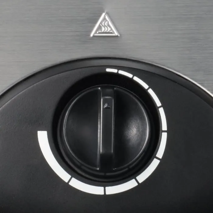 Severin WA2103 Plancha para Gofres con Forma de Corazón, Termostato Ajustable y Revestimiento Antiadherente - Negro / Acero Inoxidable