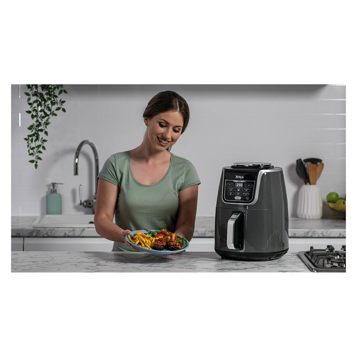 Ninja AF160EU MAX Freidora de Aire Caliente 5.2L 1750W, 1Kg Capacidad, 6 Programas, Gris