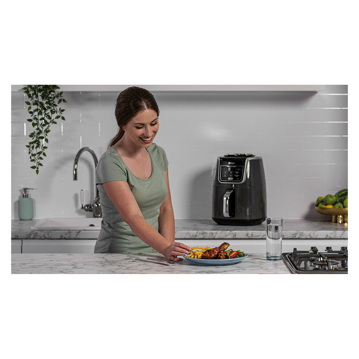 Ninja AF160EU MAX Freidora de Aire Caliente 5.2L 1750W, 1Kg Capacidad, 6 Programas, Gris