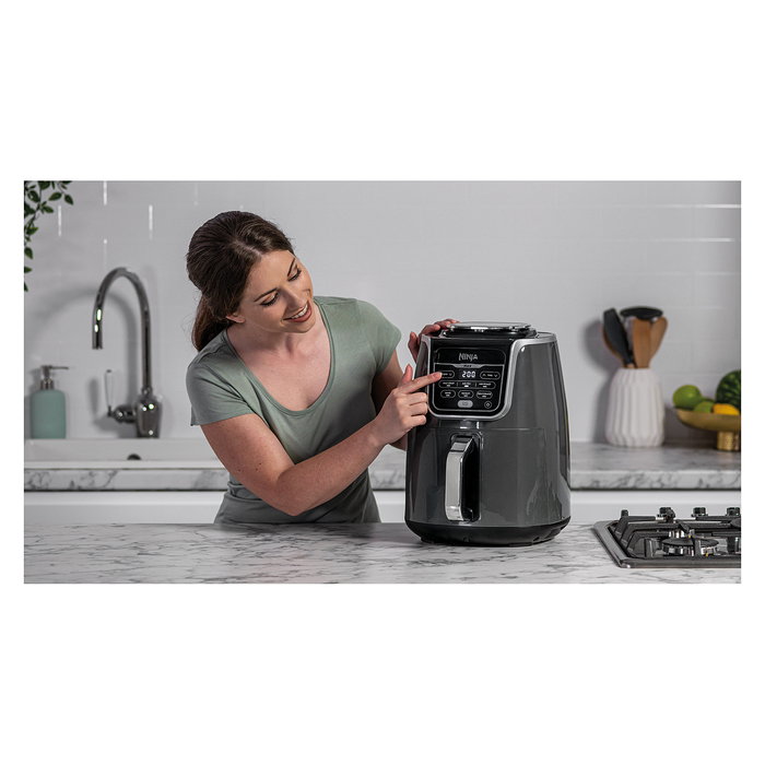 Ninja AF160EU MAX Freidora de Aire Caliente 5.2L 1750W, 1Kg Capacidad, 6 Programas, Gris