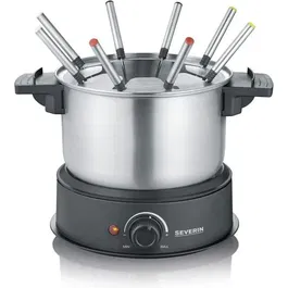 Severin FO2473 Fondue Eléctrica para 8 Personas con Olla Extraíble de Acero Inoxidable