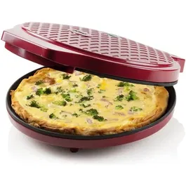 Domo Horno de Pizza Eléctrico DO9177PZ Rojo 1450W Diámetro 30 cm Ideal para Pizzas Tortillas Quiches