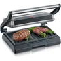 Severin KG2394 Parrilla Multifunción Compacta: Carne, Paninis, Verduras - Placas Antiadherentes 23x14.5 cm - 800W