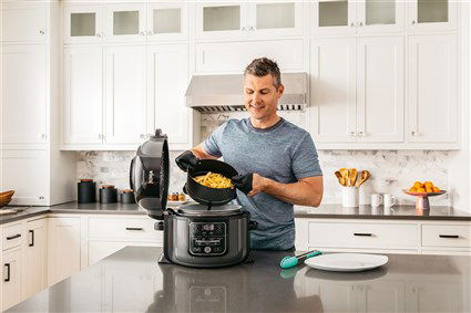 Ninja OP300EU Olla Eléctrica Multifunción 7 en 1 Foodi 6L con Freidora de Aire, Olla a Presión y más