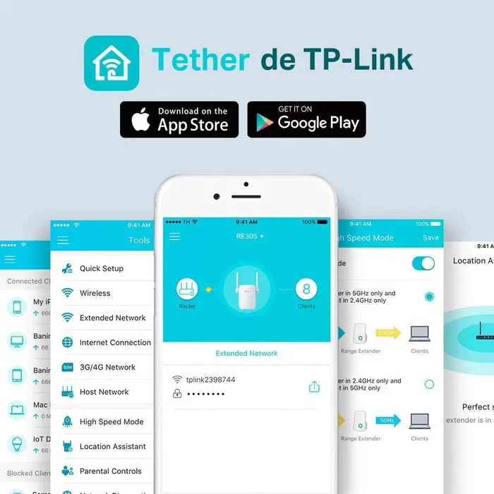 TP-Link RE305 Repetidor WiFi Amplificador de Red, Dual Band AC1200 (867 Mbps), 2.4GHz y 5GHz, 1 Puerto LAN, Blanco