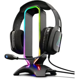 The G-Lab Soporte Universal para Auriculares RGB Gaming con 2 Puertos USB y Hub