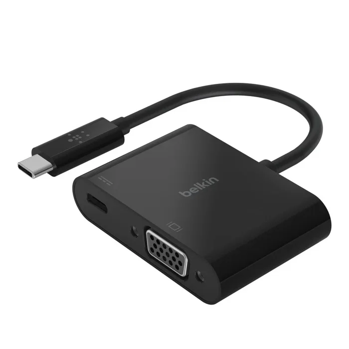 Belkin Hub USB-C AVC001BTBK - Base y Replicador de Puertos USB 3.2 Gen 1 Type-C con Carga de 60W, VGA, Color Negro