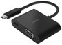 Belkin AVC001BTBK Adaptador USB-C a VGA con carga 60W Negro