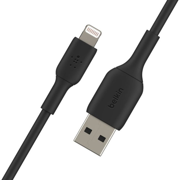 Belkin CAA001BT3MBK Cable Lightning a USB-A 3m Negro para Carga y Sincronización de iPhone, iPad y iPod con Conector Lightning