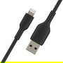 Belkin CAA001BT3MBK Cable Lightning a USB-A 3m Negro para Carga y Sincronización de iPhone, iPad y iPod con Conector Lightning
