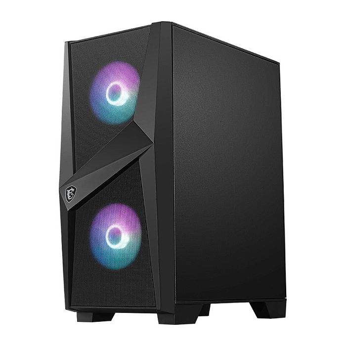 MSI FORGE 100R Caja de PC Midi Tower Negra con Ventana Lateral e Iluminación RGB