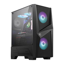MSI FORGE 100R Caja de PC Midi Tower Negra con Ventana Lateral e Iluminación RGB