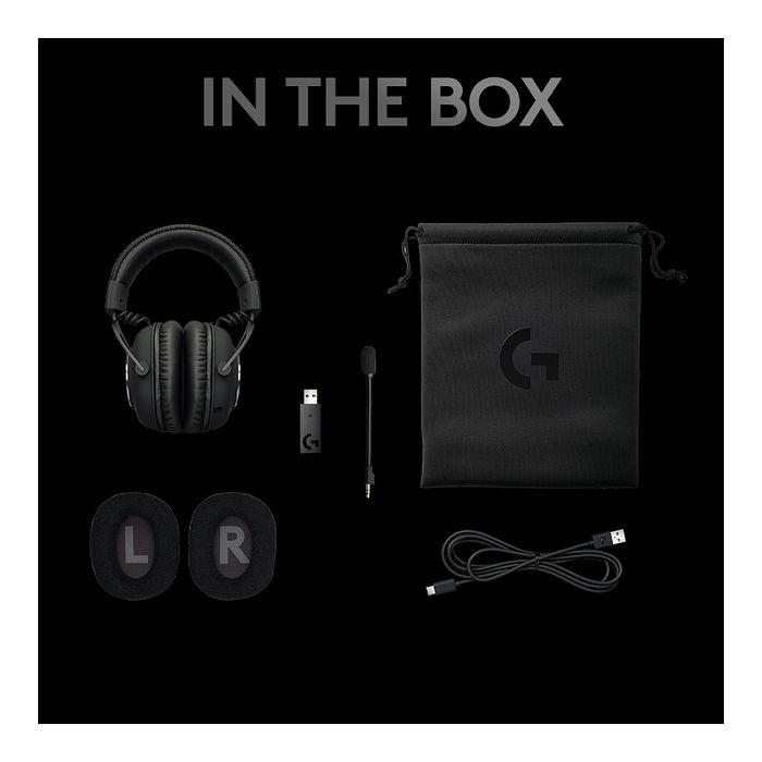 Logitech 981-000907 PRO X Lightspeed Auriculares Gaming Inalámbricos - Negro