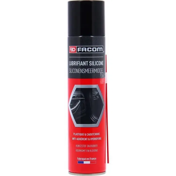 Facom Lubricante de Silicona Formulación Concentrada Antiadherente Repelente al Agua 300 ml Aerosol Facom Lubricante de Silicona Formulación Concentrada Antiadherente Repelente al Agua 300 ml Aerosol
