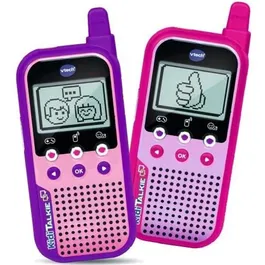Vtech Kidi Talkie Rosa Juguete Walkie-Talkie para Niños de 4 a 10 años, 6 Funciones