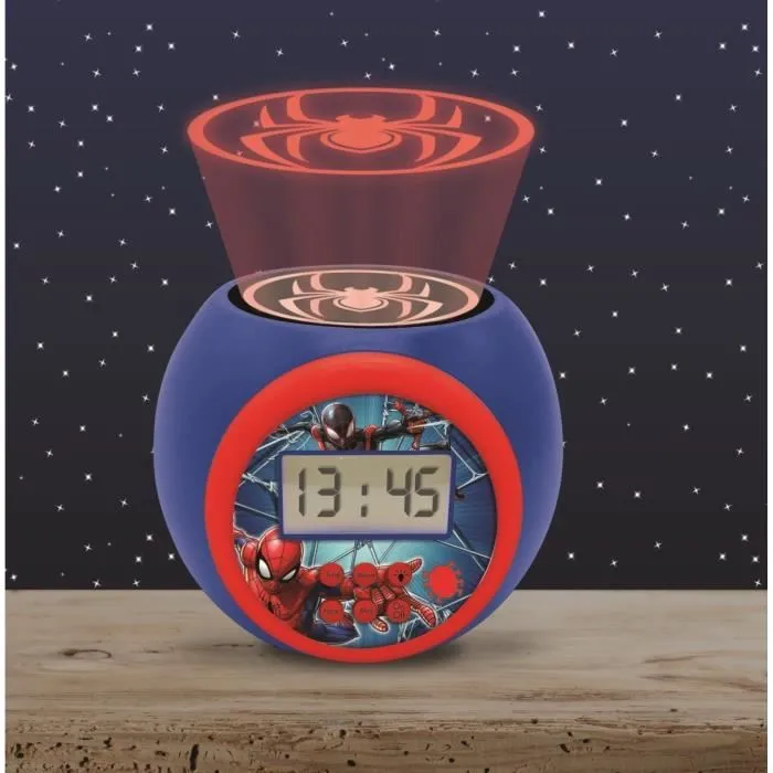 LEXIBOOK Reloj despertador Spiderman Marvel con proyector LEXIBOOK Reloj despertador Spiderman Marvel con proyector