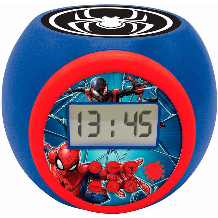 LEXIBOOK Reloj Despertador Proyector Spiderman Marvel Pantalla LCD Retroiluminada con Proyección de Araña y Alarma con Repetición para Niños LEXIBOOK Reloj Despertador Proyector Spiderman Marvel Pantalla LCD Retroiluminada con Proyección de Araña y Alarma con Repetición para Niños
