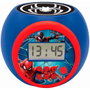 LEXIBOOK Reloj Despertador Proyector Spiderman Marvel Pantalla LCD Retroiluminada con Proyección de Araña y Alarma con Repetición para Niños
