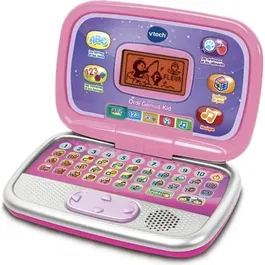 VTECH Ordi Genius Kid Rosa Computadora Interactiva para Niños - Idioma Francés - 3-7 Años