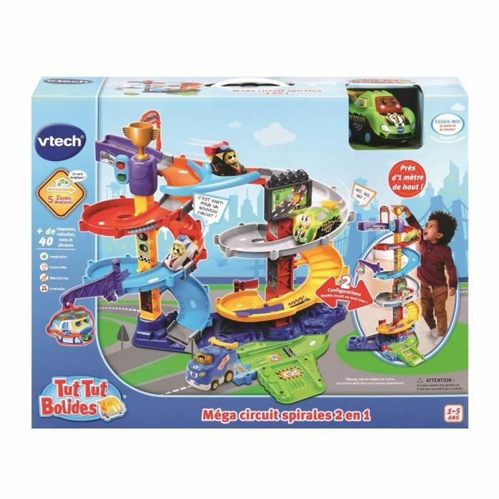 Vtech Tut Tut Bolides - Mega circuito en espiral 2 en 1 (+ Titouan, loco por la rueda) Vtech Tut Tut Bolides - Mega circuito en espiral 2 en 1 (+ Titouan, loco por la rueda)
