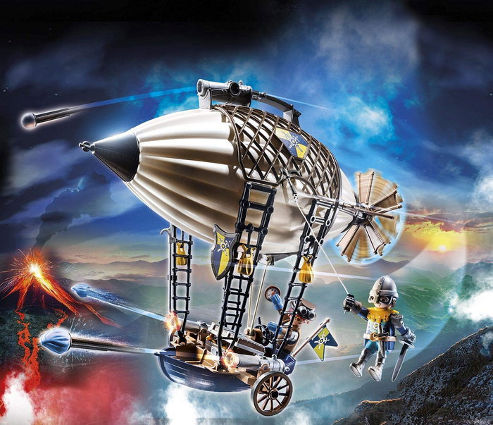 Playmobil Zeppelin Novelmore Dario DaVanci con Bruce Benett, cañones y accesorios